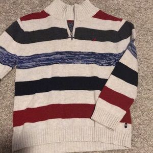 Nautica Boys Sweater 1/4 Zip Size 7